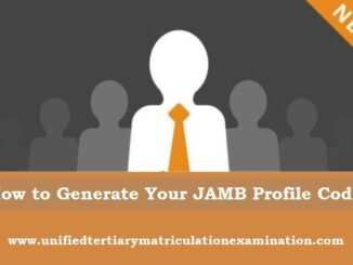 How to Generate Profile Code for JAMB